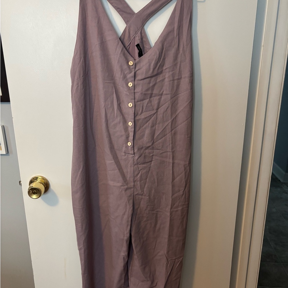 Shinestar Lavender Jumpsuit Cozy Cottagecore Coquette Girly Chunky Buttons